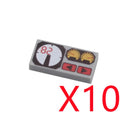 MOC City Building Blocks Character Accessories Mini Brick Audio Computer Brick Control Center Radar Keyboard Pattern Toy K037