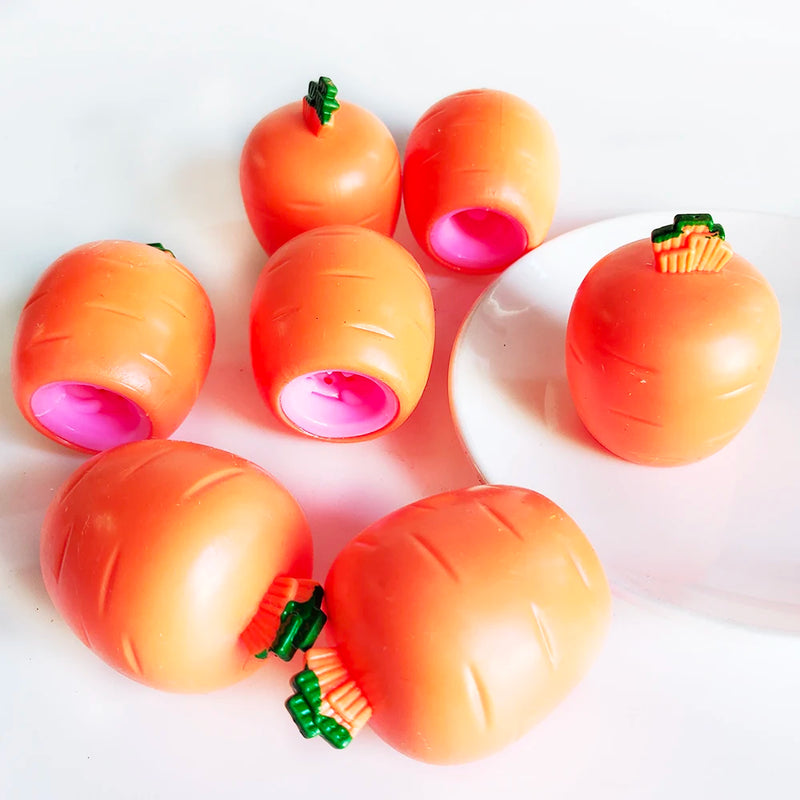 Easter Carrot Rabbit Squeeze Cup Cute Bunny Pinching Plaything Easter Decoration 2024 Easter Rabbit Birthday Gift for Kids
