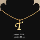 Initial Necklace for Men Women Boys Girls, 18K Gold Plated 26 Letters Pendant Necklace, Personalized Jewelry Father's Day Gifts