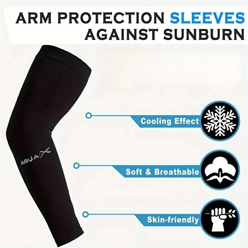 3 Pairs Breathable Sun Protection Sleeves - UV Arm Sleeves for Women and Men, Volleyball Arm Sleeves, Outdoor Cooling Sleeves