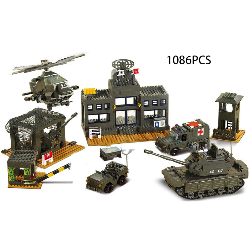 Sluban Normandy Landings Ww2 Military Vehicle Bunker Artillery Building Blocks Germany UK US World War I Ii Army Tank Plane Sets