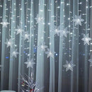 4M Christmas Light Led Snowflake Curtain Icicle Fairy String  Outdoor Garland for Home Party Garden New Year Decoration
