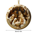 2024 Nativity Scene Hanging Ornaments Christmas Decoration Wall Hanging Jesus Angel Easter Christ Room Home Decorations