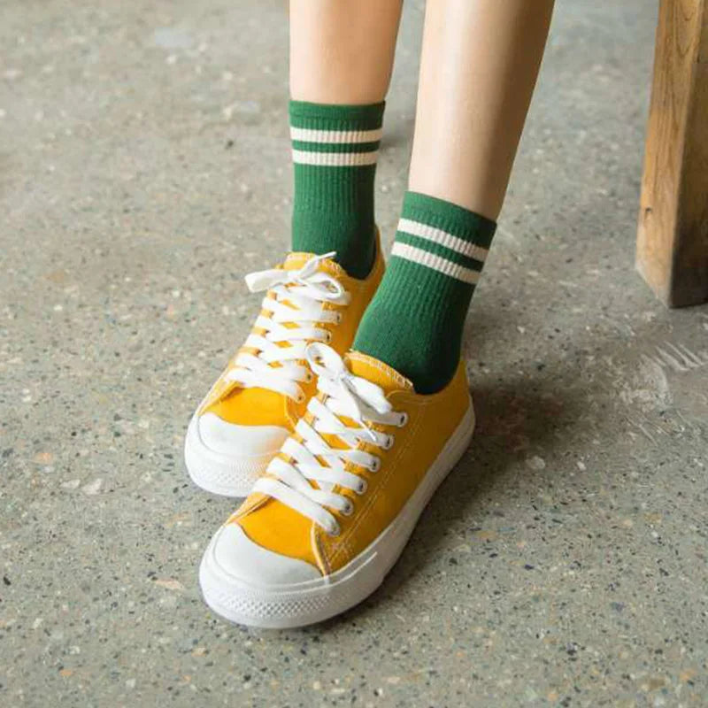 Thickness Funny Novelty Cute Cotton Loose Striped Men Long Socks Fashion Street Couple High-quality Youth Sock