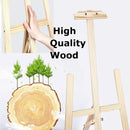 150cm Professional Studio Easel, Solid Pinewood Artist Easel Foldable and Adjustable, A-Frame Easel Stand for Art Craft Display
