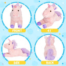 LED Light Luminous Unicorn Plush Toy Night Light Glowing Cotton Cute Toy for Girls Pink Stuffed Animals Toy for Children