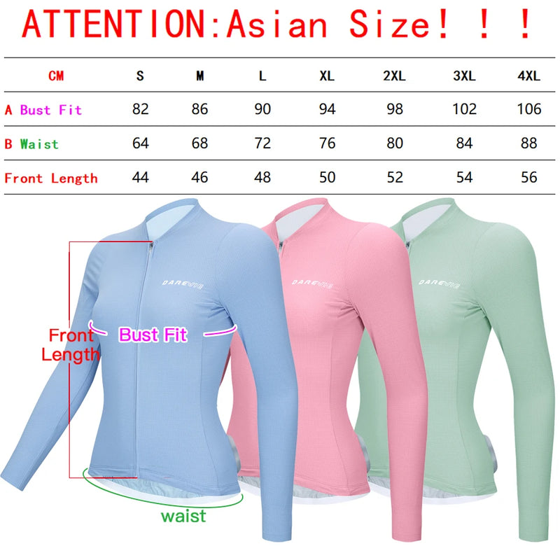 DAREVIE Men Cycling Jersey Pro Team Women Cycling Long Sleeve Clothing Slim Fit Breathable Bamboo Charcoal Fiber Bike Jersey