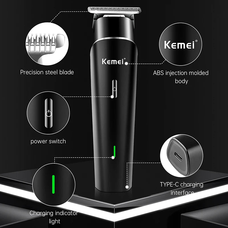 Kemei Professional Hair Clipper Rechargeable Hair Trimmer Cordless Barber Hair Cutting Machine Haircut Trimmer for Men KM-1115