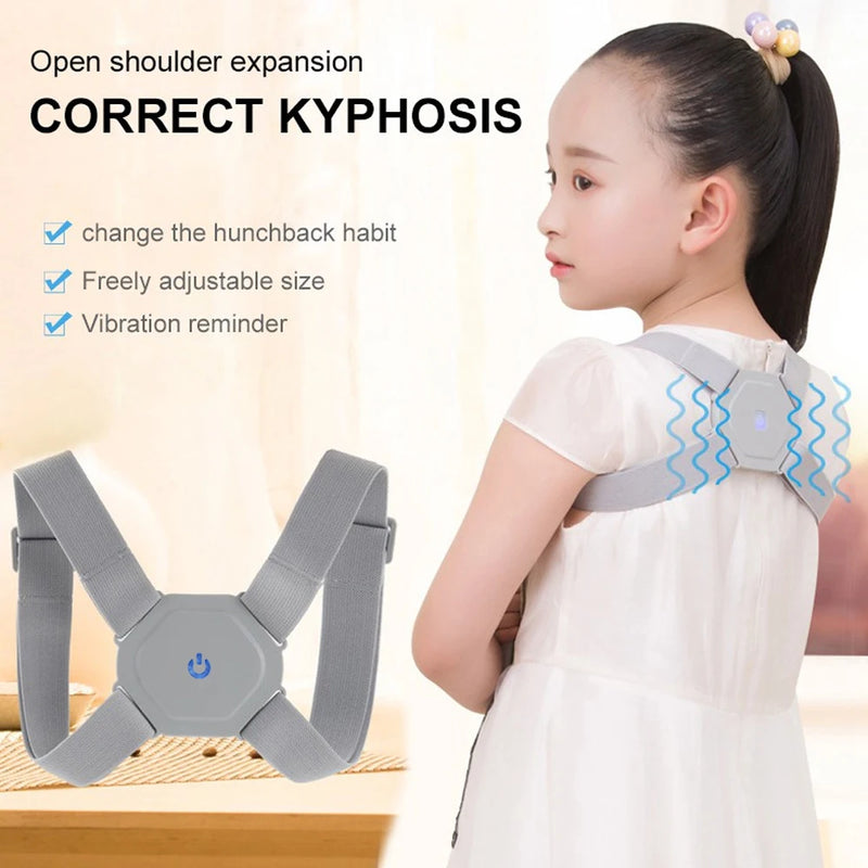 Intelligent Posture Corrector Back Posture Trainer Clavicle Spine Shoulder Correction Smart Tips Adjustable Length Back Support