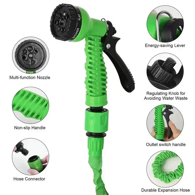 Multi-functional Garden Hose, Retractable Hose, High Pressure Car Wash, Home Sprinkler, Traditional Garden Rinse