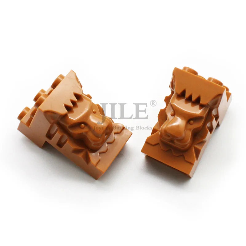 20pcs Building Blocks Brick Modified 2x3x3 with Cutout and Lion Head 30274 City Street View DIY Enlighten Compatible