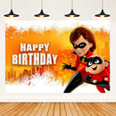 Cartoon The Incredibles Theme Boy Birthday Party Latex Balloons Cake Topper Banner Background Baby Shower Supplies For Kids Gift