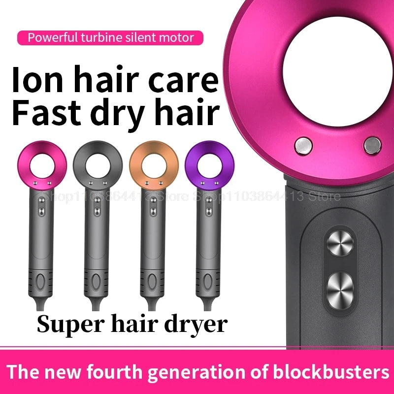 Professinal Leafless Hair Dryer Negative Lon Hair Care Quick Dry Home Powerful Hairdryer Constant 200 Million Anion Blow Dryer