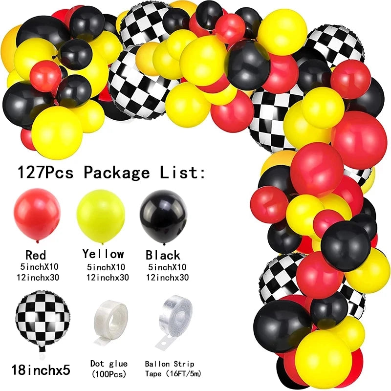 Disney Cars Birthday Party Decorations Lightning Mcqueen Disposable Tableware Set Cups Plates Balloon for Race Party Baby Shower