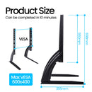 BEISHI Universal Table Top TV Stand Pedestal For 32-75 Inch LCD/LED/Plasma TVs, TV Stand Legs For Screen Monitor Bracket