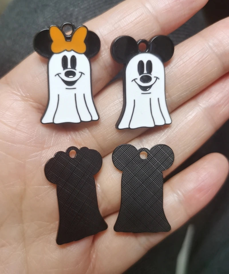 New 10 pcs  Halloween Ghost DIY  Metal Charm Pendants  Jewelry Making