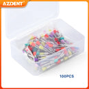 100pcs/Box Dental Polishing Brushes AZDENT Prophy Brush White Nylon Bowl Flat Shape Latch Type RA Polisher Single Use Dentsitry
