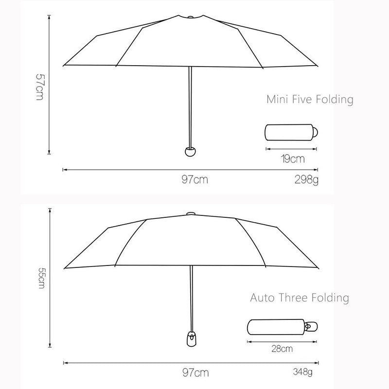 Cute Duck Patterns Clear Umbrella Automatic and Mini Folding Girls Sun Umbrella Rain Women Small Kids Umbrella UV Parasol