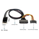 M.2 M-key to U.2 (SFF-8639) Cable with 15-pin SATA  15-Pin Female Connector for 2.5 inch NVMe SSD Hard Disk Adapter Connector