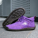 Western Chic Handmade Ankle Boots - Premium Hand-Stitched, Soft Leather, Casual Outdoor Shoes for Women - Comfortable, Durable,