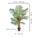 SucceBuy Artificial Palm Tree 4/5/6 FT Tall Faux Plant Secure PE Material & Anti-Tip Tilt Protection Low-Maintenance Plant