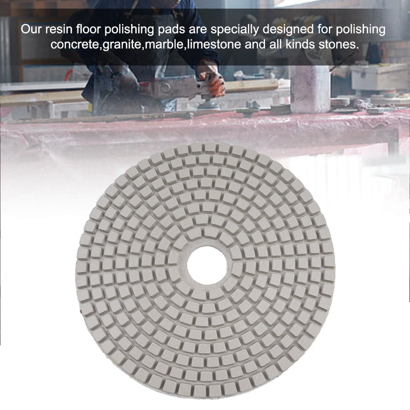 5 Inch 125mm Diamond Polishing Pad Kit Wet/Dry For Granite Stone Concrete Marble Polishing Use Grinding Discs Polishing Tools