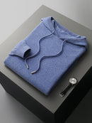 High Quality Men's Hoodies Spring Autumn Pullover Sweater Smart Casual 100% Merino Wool Knitwear Comfort Korean Popular Clothes