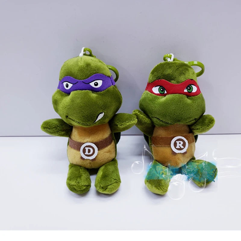 Wholesale 24pcs/lot 4 inch Cute Animal Turtles Raphael Donatello Stuffed Plush Toy Pendants Keychain Gifts