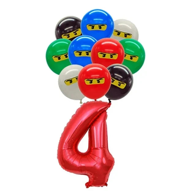 Ninja Them Birthday Party Decorations Kids Disposable Tableware Popcorn Paper Plates Balloons Cup For Boys Baby Shower Supplies