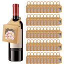 Wine Bottle Box with Visible Window Empty Hanging Foldable Boxes White Wine Bottle Treat Box Brown Paper Wine Candy Gift Boxes