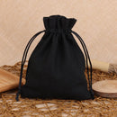 10pcs Black White Natural Cotton Storage Bags 8x10 10x14 12x15 13x18cm Wedding Christmas Gift Fabric Package Drawstring Pouches