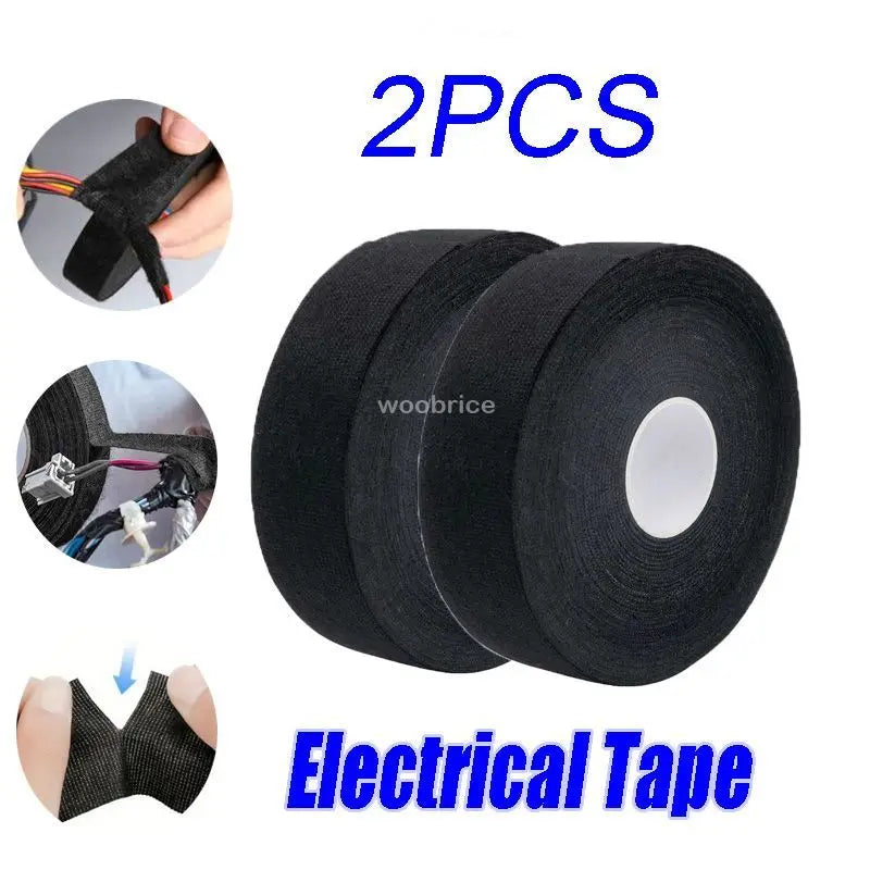 1-4PCS Electric Insulation Sound Absorbing Tape Cloth Tape Cable Car Harness Wiring Multiple Width Options Heat Resistant Tape