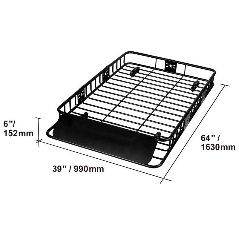 SucceBuy Roof Rack Cargo Basket 46"x36"x4.5"/51"x36"x5" Rooftop Cargo Carrier Heavy-Duty 200 LBS Capacity for SUV Truck Vehicle