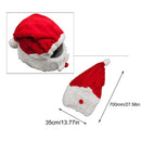1-8PCS Santa Cycling Helmet Christmas Motorcycle Full Helmet Full Face Safe Hat Creative Plush Cover Christmas Decoration Gifts