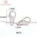 (3310) 15.6x9.6MM Hole 2MM 24K Gold Color Brass Lobster Clasps for Charms Pendants High Quality DIY Jewelry Making Findings