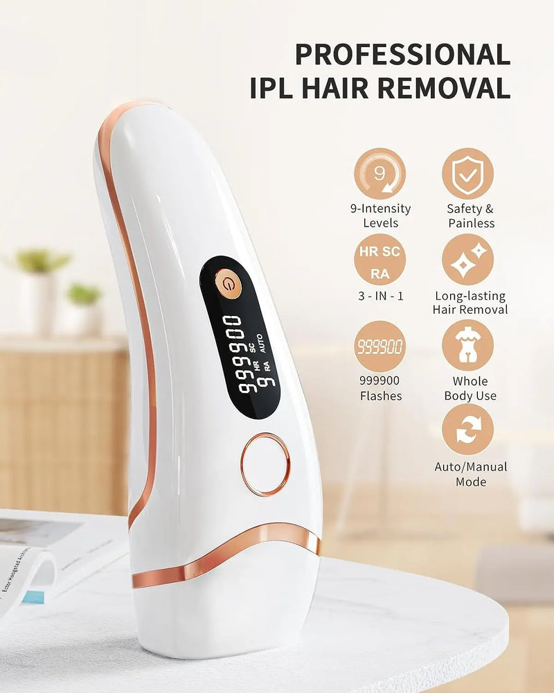 Professional IPL Hair Removal Laser 999900 Flashes Painless Pulsed Light Epilator HR/RA/SC 3 in 1 Whole Body Treament Home Use