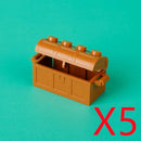 MOC Building Blocks Figures Accessories Cash Dollar Coin Bag Model Gold Silver Bar Colored Diamond Treasure Box Series Coffer