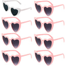 8pcs/6pcs Bachelorette Hen Party Sunglasses Black Heart Shaped Glasses Bride To Be Bridesmaid Gifts Wedding Bridal Shower Decor
