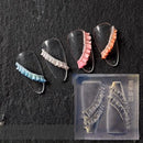 1Pc Cream Skirt Lace Heart  3D Acrylic Mold Nail Art Decorations  DIY Design Silicone Decorated  Nail Art Templates Nails  Mold