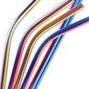 304 stainless steel Straw Reusable Straws for Beer Fruit Juice Drink Stainless Steel Metal Straws + Brush+Bag Bar Accessories