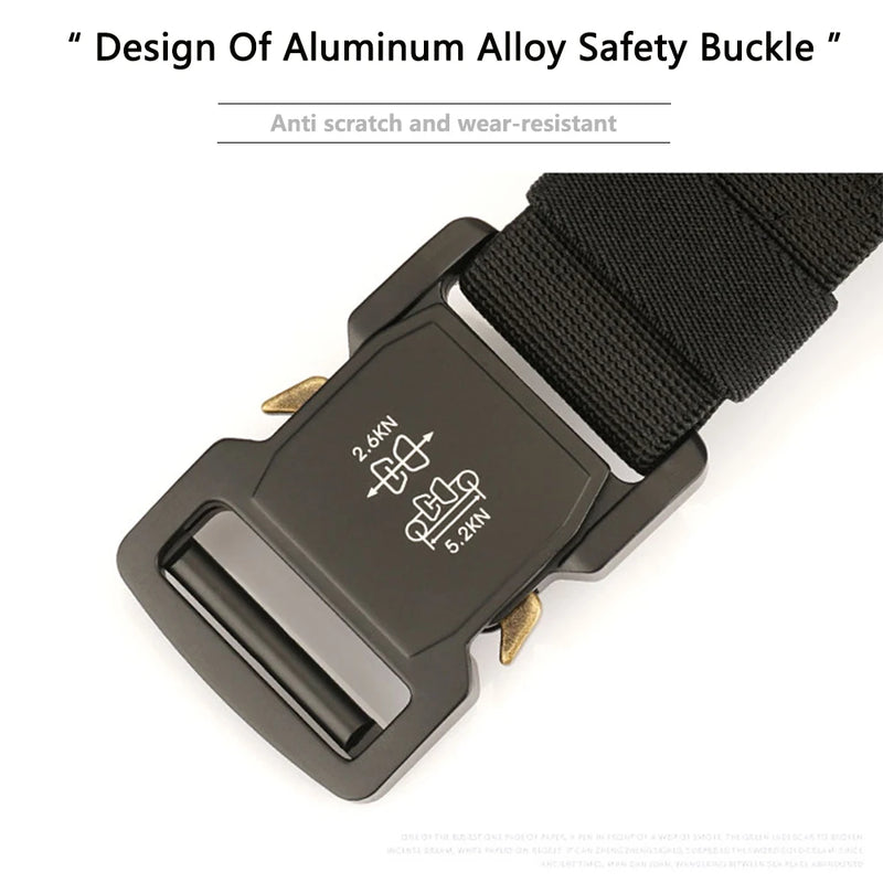 TUSHI New Men's Belt Outdoor Hunting Tactics Belt Multi functional Buckle Nylon Belt High Quality Marine Corps Canvas Belt