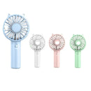 USB Handheld Mini Fan USB Rechargeable Cooling Fans Cute Portable Night Light Summer Small Pocket Fan Cartoon Mute Fans