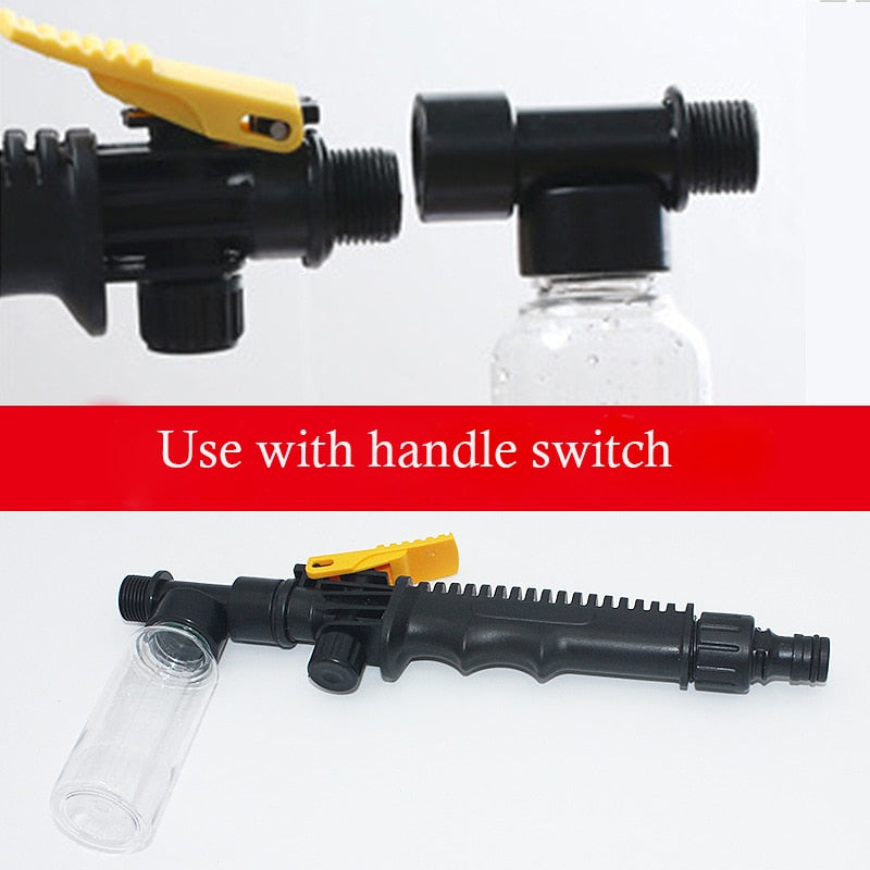 Car Automatic Spray Water Long Handle Brush with Foam Bottle Auto Windshield Tire Wipe Glass Cleaner Washing Tool