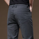 97% Cotton 2024 Autumn Men's Clothing Business Trousers Men Straight Casual Pants Men's Pants Cotton Black Gray Khaki Brand