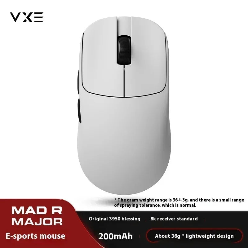 VGN VXE MAD R MAJOR Gaming Mouse  8K  PAW3950 Sensor FPS Wireless Mouse Light Weight Low Latency 36g Customize PC Gamer E-sports