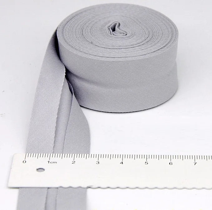 25mm (1“) width Bias Tape 100% Cotton Extra Soft for Baby Cloth Skin-friendly Fablic Bias Binding Tape Ironed Folded 12 yards