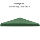 3x3m Canopy Replacement Top Canopy Cover Replacement 118"x118" Double Tiered Gazebo Covers for Yard Patio Garden Canopy Sunshade
