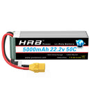 1/2PCS HRB 6S Lipo Battery 22.2V 5000mah Drone Battery 50C With XT90 Connector for Quadcopter AirplaneRC Car Monster RC Drone