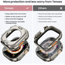 Screen Protector Cover for Apple Watch 44mm 45mm 40mm 41mm Hard PC Front Rear Bumper Case for iwatch 9 8 7 6 5 4 Change To Ultra