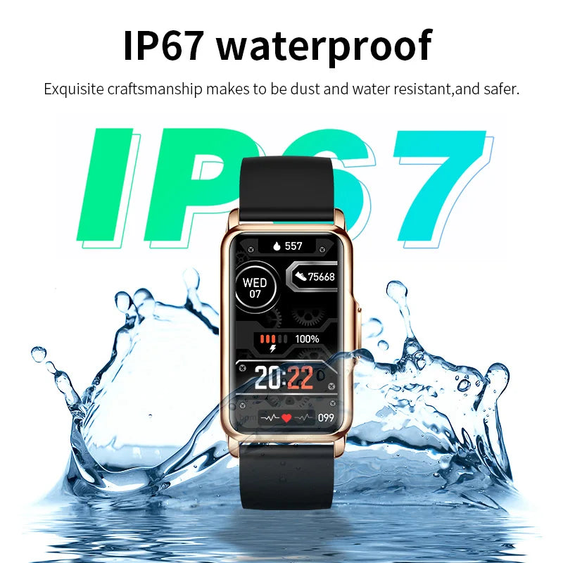 LIGE Smart Watch Women Life Waterproof Call Reminder Music Control Pedometer Calorie Display Elegant Watch For Woman Smartwatch